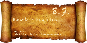 Buczák Fruzsina névjegykártya